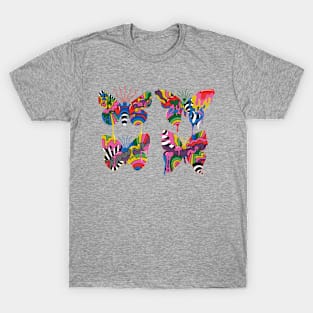 Crazy Patterned Butterflies T-Shirt